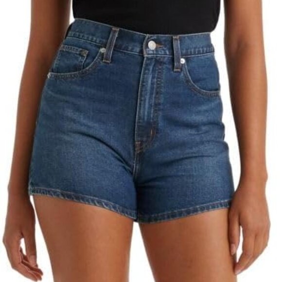 💙 Levi’s Ribcage High-Waisted Denim Shorts | Size 24 | NWT - Picture 1 of 3